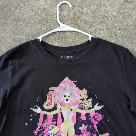 Steven Universe Crop Top Shirt Womens S Black Cropped Retro Y2K Hot Topic Anime - Picture 2 of 7